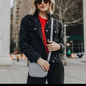 NWT *Vooray* Moto Gray Sidekick Neoprene Nylon Crossbody